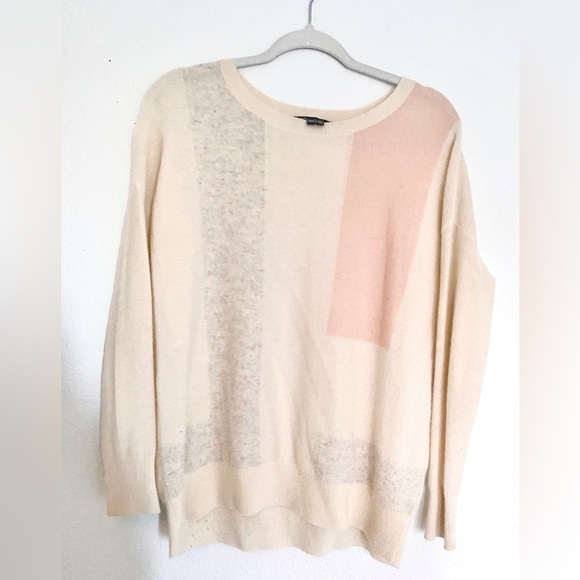 Vince Color Block Cashmere Oversized Sweater - Picture 1 of 8
